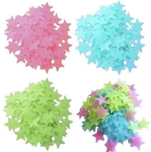 Paquete de 100 Pegatinas de Pared con Forma de Estrellas Luminosas Fluorescentes que Brillan en la Oscuridad - Product Image 2