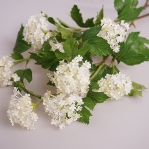 Fleurs artificielles en gros à 5 têtes, type voile de mariée, Spirea, boule de neige, petites hortensias blancs pour décorations de mariage - Product Image 5
