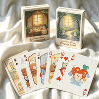 Cartes de poker et de tarot personnalisables, boîte à rabat en papier noir, finition brillante, pour les soirées jeux en famille