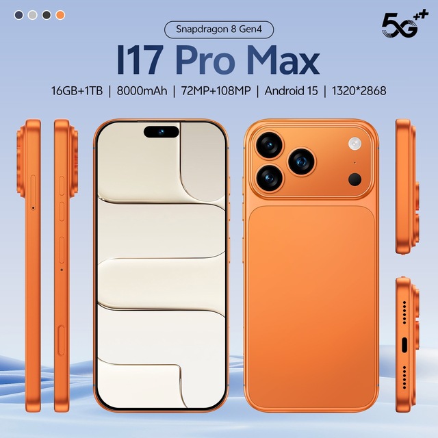 17Promax Smartphone 16GB+1TB 4G 5G Dual SIM Deca Core Support English