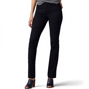Pantalones Vaqueros de Mujer de Corte Regular en Oferta, Logotipo Personalizado, Estilo Plano en la Parte Delantera, Temporada de Invierno, Producto Más Vendido en Línea, Nuevo Stock - Product Image 1
