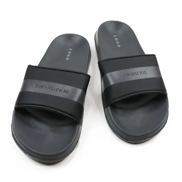 2012 Summer Rubber Sole Black Slipper Fast Delivery For African Market