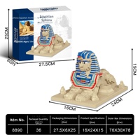 Blocs de construction Sphinx égyptien en micro-particules, jouet de puzzle DIY, modèle de bâtiments modernes en plastique ABS, pour les 14 ans et plus, ensembles en boîte colorée, unisexe