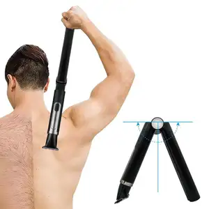 可调极限伸向可拆卸可拉伸手柄电动背部和身体去除器身体修剪器男士背部剃须刀