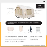 Tente de camping gonflable d'extérieur pour 5 à 8 personnes, 3000 mm+, imperméable, coupe-vent, portable, ouverture rapide
