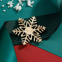 YW Mode Bijoux Noël Flocon De Neige Broche Alliage Coloré Strass Broches