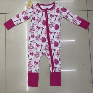 Groothandel Direct Verzendklaar Bamboe Pyjama Romper Mystery Box Willekeurig Bedrukt Baby Bamboe Rits Blind Box Unisex 200-220gsm Lente - Product Image 3