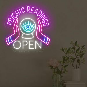 Lectures psychiques Open Neon Sign, Palm Reader Wall Light, Home Wall Decor, Yoga Led Sign Custom Neon Lights Signs - Product Image 5