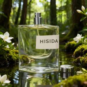 Botella de perfume de vidrio transparente de nuevo diseño 30ml 50ml 75ml Capacidad Forma ovalada única con tapa redonda Botella de spray vacía - Product Image 3