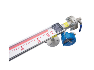 Jauge de niveau magnétique industrielle, jauge de niveau numérique en acier inoxydable avec fonction de mesure du débit. Construction en acier inoxydable - Product Image 1