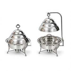 Ensemble de réchauds de luxe en acier inoxydable pour buffets d'hôtels haut de gamme, restaurants, réceptions de mariage, banquets et services de traiteur - Product Image 1