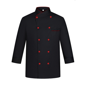 Giacca <span class=keywords><strong>da</strong></span> Chef Lunga Unisex di Fascia Alta Taglia Americana XS-3XL in Tessuto Twill Antimacchia Abbigliamento <span class=keywords><strong>da</strong></span> <span class=keywords><strong>Lavoro</strong></span> per Cucina Catering <span class=keywords><strong>Ristorante</strong></span> Hotel - Product Image 4
