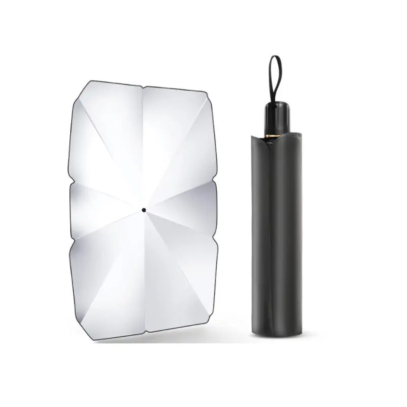 2021 Portable nylon sunshade cover UV resistant foldable windshield car umbrella for automobile internal