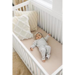 Lenzuola per culla in mussola per bambina 2 pezzi di cotone per bambini e culla Standard Set di lenzuola e materassi verde crema Toffee fiorire - Product Image 3