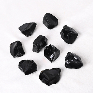 หินออบซิเดียนดำดิบธรรมชาติขายดีที่สุด สำหรับตกแต่ง - Product Image 5