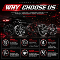 Jantes de voiture pour passagers de style JDM à 3 branches, à déport profond, polies, forgées en aluminium, 15, 16, 17, 18, 19 pouces, 5x114.3, pour Toyota Corolla Hilux