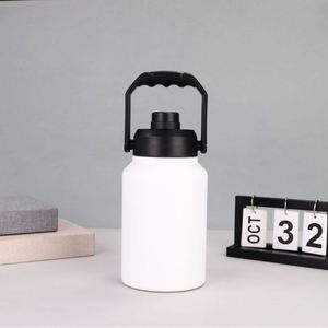 Bouteille isotherme en acier inoxydable de grande capacité 3,8 L (128 oz) avec compartiment pour glaçons, thermos pour boissons froides - Product Image 1