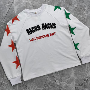 Camiseta de Manga Larga Extra Grande para Hombre, 100% Algodón de Punto, con Logotipo Personalizado Serigrafiado y Bordado Desgastado de Alta Calidad - Product Image 1