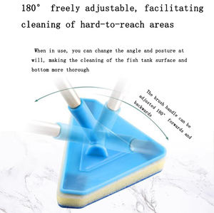 3-en-1 Brosse de nettoyage des plantes en verre pour réservoir d'<span class=keywords><strong>aquarium</strong></span>, grattoir éponge d'<span class=keywords><strong>algues</strong></span> pour fenêtre flottante, meilleure vente de boîte de bureau vivante - Product Image 3