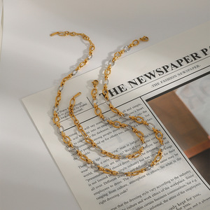 Fashion <b>Chains</b> Necklace Gold Silver Color Block Zinc Alloy Geometric <b>Chain</b> Design Gift Occasion - Product Image 4