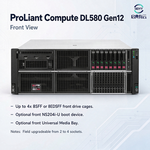 Nuevo servidor en rack ProLiant DL580 Gen12 4U con cuatro zócalos Intel Xeon 6, hasta 86 núcleos, 16 TB DDR5, iLO 7, gestión empresarial. - Product Image 1