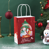 Sac cadeau de Noël réutilisable en carton blanc de qualité supérieure, design nouveau, respectueux de l'environnement, matériaux recyclés, motifs de Noël
