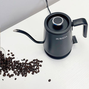 Bouilloire <span class=keywords><strong>électrique</strong></span> intelligente 1200W <span class=keywords><strong>Mini</strong></span> <span class=keywords><strong>théière</strong></span> sans fil en acier inoxydable 800ml conception de col de cygne pour verser l'eau extérieure de thé de café - Product Image 4