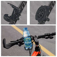 Support universel pour guidon de vélo électrique et porte-bouteille avec construction en métal et ABS, design sportif