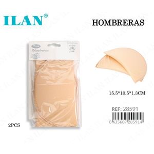 Imbottiture per Spalle Ilan 15.5x10.5x1.3 Cm Colore Pelle 2 Pezzi per Abbigliamento Femminile - Product Image 1