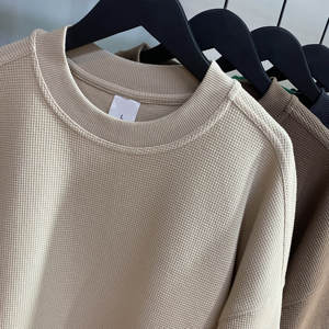 260g Waffle doble línea <span class=keywords><strong>maquinista</strong></span> empalme OVERSIZE Slit camiseta suelta venta al por mayor camiseta <span class=keywords><strong>de</strong></span> los hombres - Product Image 2