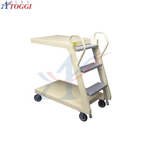 Escalera Plegable de <span class=keywords><strong>Metal</strong></span> con Ruedas y Barra de Seguridad - Product Image 2