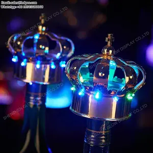 Перезаряжаемые бутылка стробоскоп Батон светодиодный винный Корона фигурки жениха и невесты; Бенгальский огонь с Индивидуальные подсветкой логотип