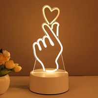 Veilleuse LED Personnalisée en Acrylique et USB, Lampe de Table Cadeau Enfant pour Décoration de Chambre, Effet 3D Illusion, Alimentation sur Secteur