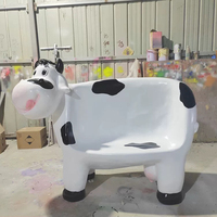 Patung Bangku Jerapah Kartun Kustom dari Resin Fiberglass untuk Dekorasi Taman Hiburan & Taman, Patung Tempat Duduk Anak Kustom