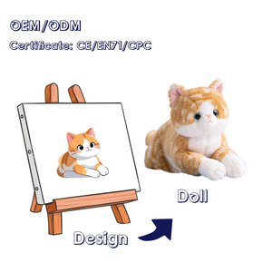 Grey <span class=keywords><strong>Cat</strong></span> Anime Phong Cách Sang Trọng Búp Bê Mềm Vải Tùy Chỉnh Mèo Thú Nhồi Bông Đồ Chơi Sang Trọng - Product Image 2