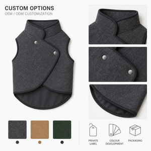 เสื้อกั๊กผ้าฟลีซสีพื้นสำหรับสุนัข ใส่สบายในฤดูหนาว ซักมือเท่านั้น - Product Image 2