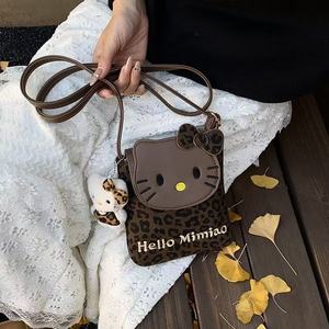 Hello Mimiao Leopard <b>Print</b> Cat <b>Mini</b> Crossbody Bag 7 Inch Cartoon Women's Everyday Outfits Spring 2023 Cell Phone Pouch - Product Image 3