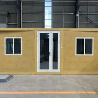 Mini maison conteneur préfabriquée pliable à aile unique, toit plat, personnalisable, de 10 pieds ou 15 pieds, pour studio mobile ou appartement extensible