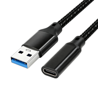 Cable USB C Hembra a USB Macho, 10 Gbps, USB 3.0 Tipo A Macho a Tipo C Hembra, Extensor Convertidor, USB 3.2 Gen 2 OTG para Laptop USB