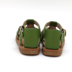 Sandales d'été en cuir vert pour enfants, personnalisées, pour petites filles, nouvelle collection - Product Image 3
