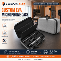 Étui de microphone étanche en EVA personnalisé avec fermeture éclair pour usage professionnel, voyage et rangement extérieur