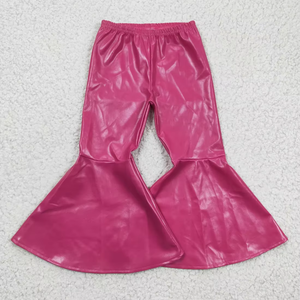 6 colori per bambini <span class=keywords><strong>pantaloni</strong></span> con fondo a campana a vita alta elastici per bambine <span class=keywords><strong>in</strong></span> <span class=keywords><strong>pelle</strong></span> con volant <span class=keywords><strong>pantaloni</strong></span> all'ingrosso - Product Image 3