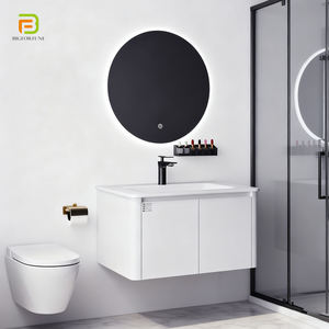 Muebles de Baño Modernos, Mueble de Lavabo de Baño Flotante Montado <span class=keywords><strong>en</strong></span> la Pared, Mueble de Baño de Madera Contrachapada con Lavabo - Product Image 1