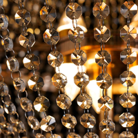 Support d'éclairage moderne pour décoration de mariage et événements, en fer avec cristaux suspendus, centre de table rechargeable