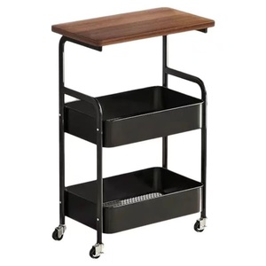 Carrito de Almacenamiento Metálico de Estilo Moderno, con Múltiples Niveles, Móvil, para Cocina, Sala de Estar, Mesa, Tabla para Servir Aperitivos - Product Image 1