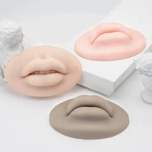 खुले मुंह होंठ यथार्थवादी 5d होंठ सिलिकॉन अभ्यास त्वचा के लिए स्थायी मेकअप अभ्यास मॉडल microblading अकादमी प्रशिक्षण