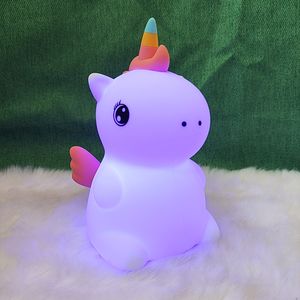 Veilleuse Licorne en Silicone pour Enfants, Rechargeable par USB, Couleurs RGB, Lampe de Chevet pour Chambre à Coucher - Product Image 2