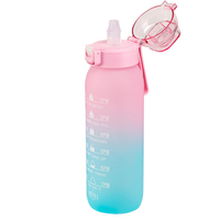 Bouteille d'eau potable en plastique aromatisée à saveur de fruits parfumée avec logo personnalisé de 32oz avec bouteille d'eau à dosettes aromatisées