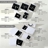 Boîte à bijoux en carton avec logo, en stock, pour colliers, bagues, boucles d'oreilles, bracelets, emballage de bijoux, boîte coulissante