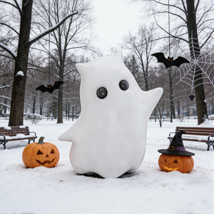 Escultura de <span class=keywords><strong>Fantasma</strong></span> de Halloween Personalizada, Ecológica, de Fibra de Vidrio, para Decoración de Centros Comerciales, Eventos y Exhibiciones Festivas - Product Image 2